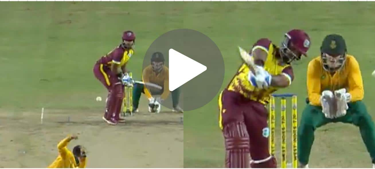 [Watch] Nicholas Pooran Shows His Brute-Power; Smokes Proteas Bowler For Effortless Six